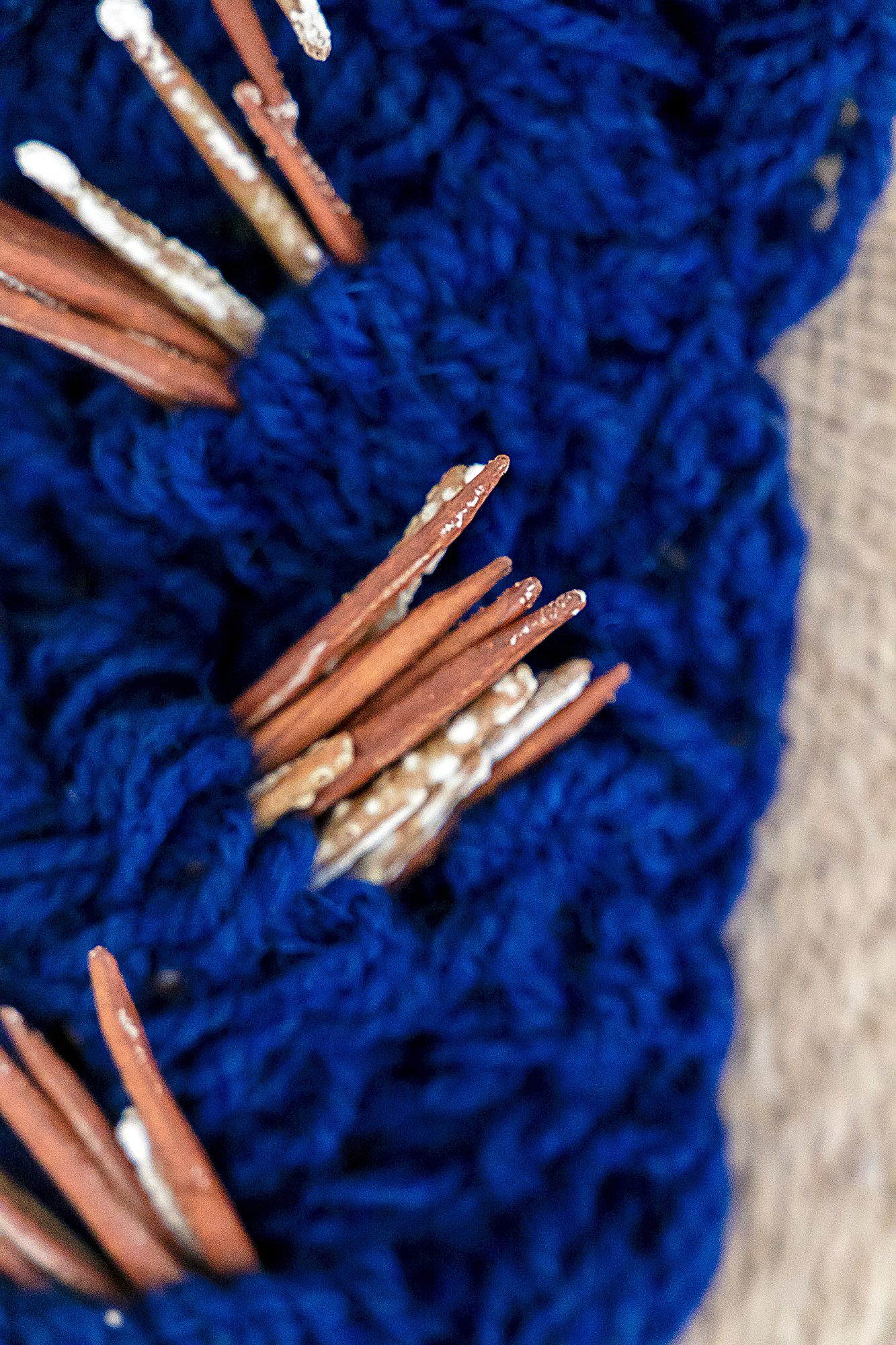 œuvre d'art en textile présente à la galerie d'EMPREINTES